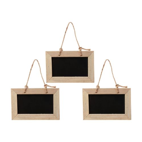 Floristik24 Kridtavler til ophængning af træplade natur 15x10cm 5stk