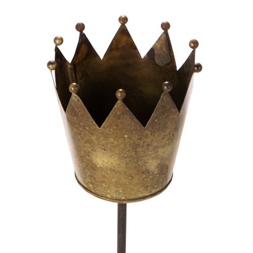 Dekorativ krone på pind, vintage dekoration til potteplanter, 73 cm | Floristik24.dk