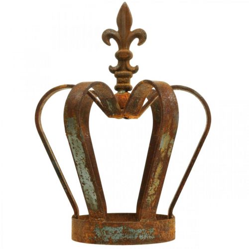 Floristik24 Vintage dekorativ krone patina metal dekoration Ø20cm H28cm