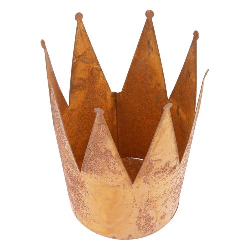 Artikel Plantekrukke rust dekorativ skål metal dekorativ krone vintage Ø16cm