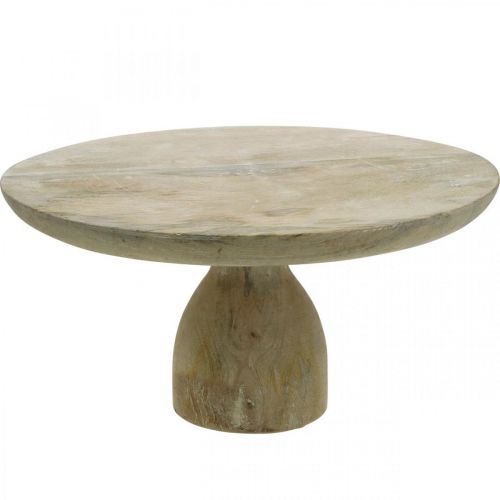 Floristik24 Kagetallerken, kagefad, naturtræ vasket hvid, shabby chic Ø29,5 cm H15,5 cm
