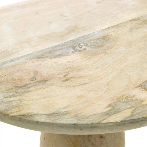 Floristik24 Kagetallerken, kagefad, naturtræ vasket hvid, shabby chic Ø29,5 cm H15,5 cm