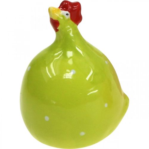 Floristik24 Dekorativ kylling keramik dekorativ figur påske farverig assorteret H6cm 6 stk
