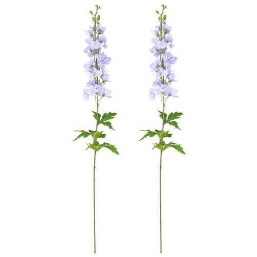 Artikel Kunstige blomster Delphinium Lys lilla på stilk 90cm 2stk