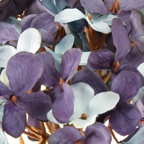 Artikel Kunstig hortensia dekoration kunstig blomst blå lilla 34 cm 2 stk