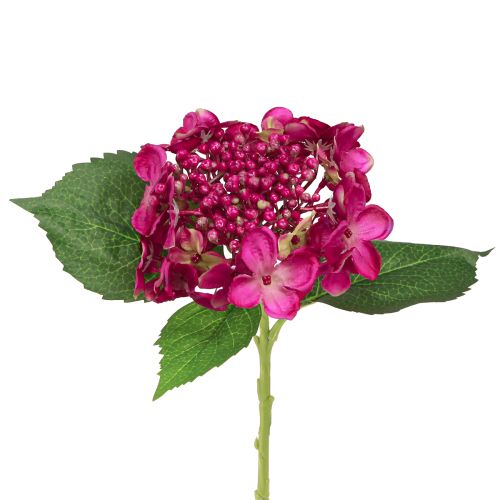 Artikel Kunstige Hortensiaer Pink Gren Blomsterblade 43cm 2stk