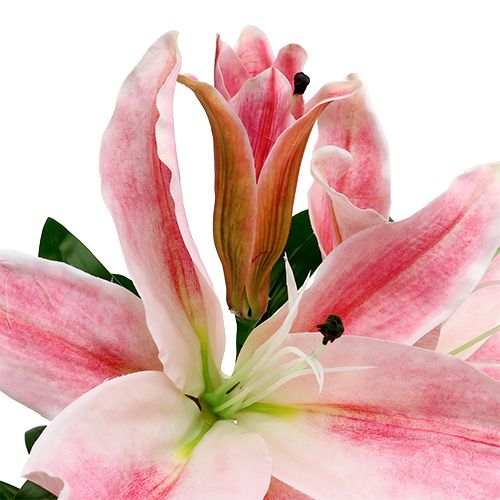 Floristik24 Kunstig Lily Pink Real Touch 100cm