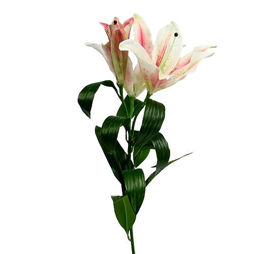 Floristik24 Kunstig liljerosa med ægte touch 100 cm