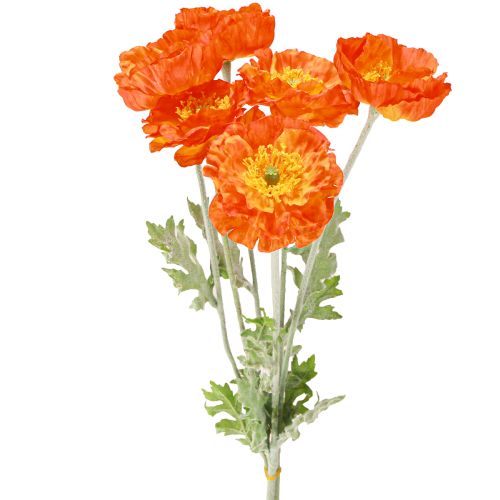 Artikel Kunstige Valmuer Sommerblomster Orange Ø7cm L78cm 3stk