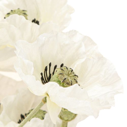 Artikel Kunstige valmuer i hvide silkeblomster L78 6 stk