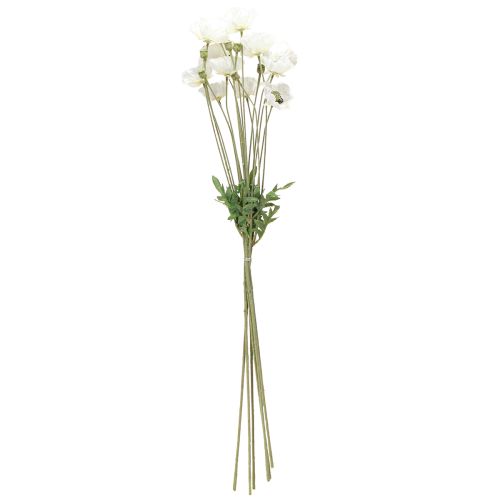 Artikel Kunstige valmuer i hvide silkeblomster L78 6 stk