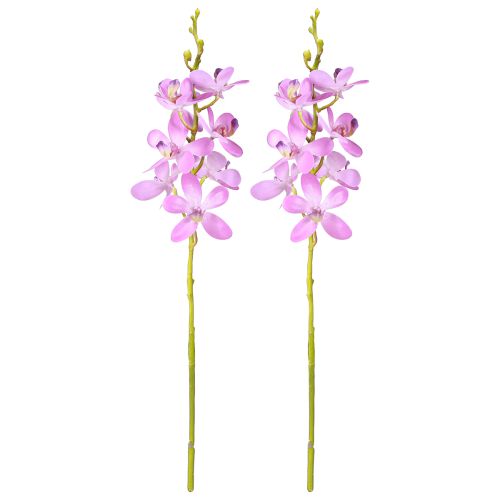 Artikel Kunstige orkideer 8 lilla blomster Ø3,5cm–5cm 2stk