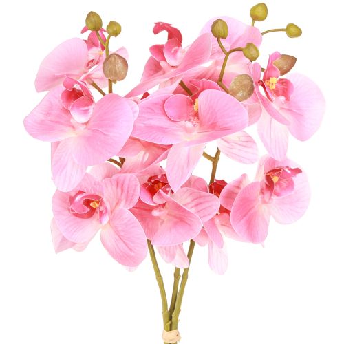 Artikel Kunstige Orkideer Lyserøde Kunstige Blomster Ligesom Ægte 56cm 3 Stk