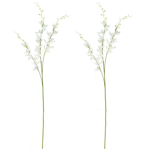 Artikel Kunstig orkidégren Cremehvide blomster L90cm 2stk