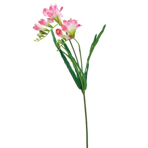 Kunstige haveblomster Freesia Pink 58cm