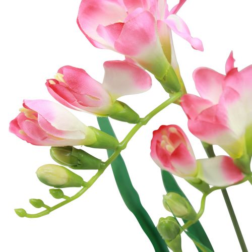 Artikel Kunstige haveblomster Freesia Pink 58cm