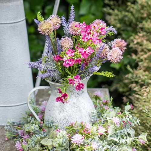 Kunstig buket lavendel borddekoration lilla, pink H42cm