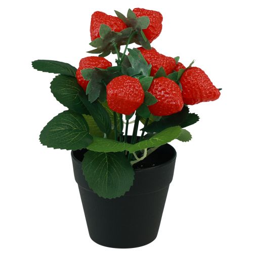 Artikel Kunstig jordbærplante i potte kunstig plante 19cm