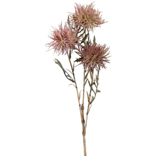 Floristik24 Kunstig knapweed kunstige blomster efterår 3 blomster lilla 48cm