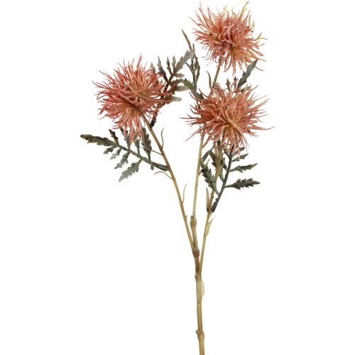 Kunstig knapweed kunstige blomster efterår 3 blomster rød 48cm
