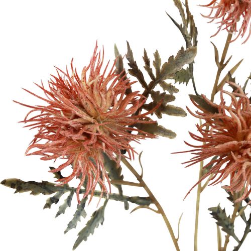 Artikel Kunstig knapweed kunstige blomster efterår 3 blomster rød 48cm