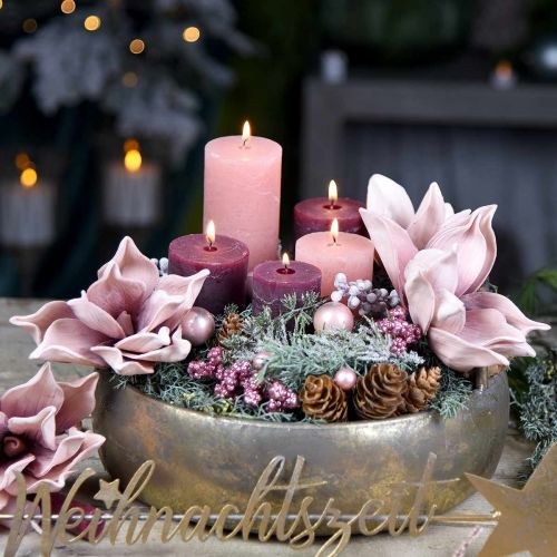Floristik24 Kunstig magnolia gammelrosa kunstblomst skumblomst Ø10cm 6stk