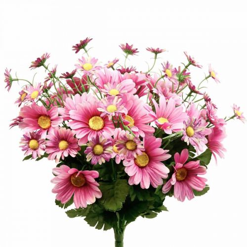 Floristik24 Kunstige tusindfryd buket af kunstige blomster pink 44cm