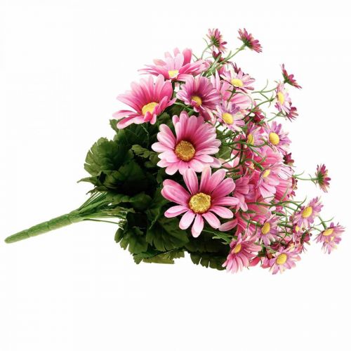 Artikel Kunstige tusindfryd buket af kunstige blomster pink 44cm