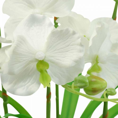 Kunstige orkideer kunstige blomster i hvid potte 60cm