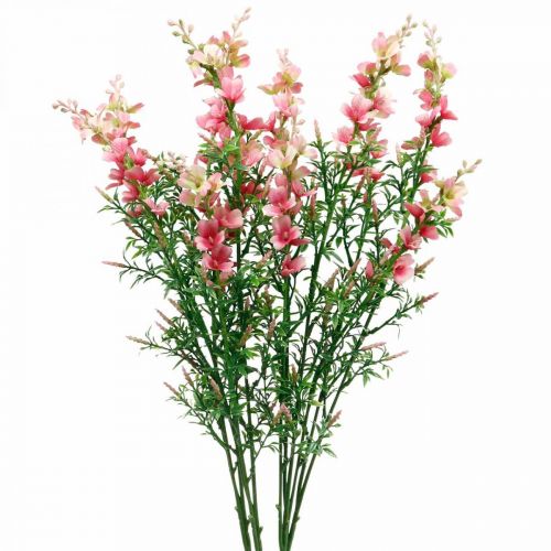 Floristik24 Kunstige engblomster lyserøde silkeblomster kunstige blomster 4 stk