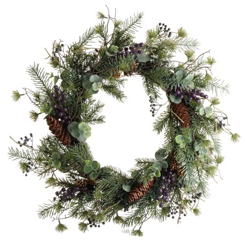 Floristik24 Kunstig adventskrans dekorativ krans lilla bær Ø45cm