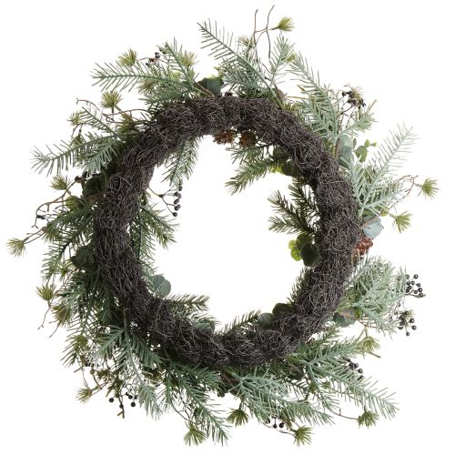 Artikel Kunstig adventskrans dekorativ krans lilla bær Ø45cm