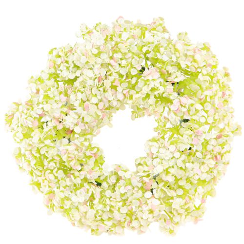 Floristik24 Kunstig blomsterkrans mini borddekoration hvid pink Ø12cm 6 stk