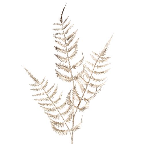 Artikel Kunstig dekorativ bregne champagne metallic L85cm 2stk