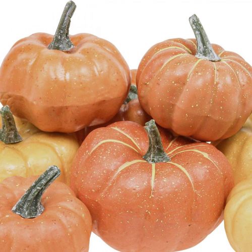 Floristik24 Kunstgræskar Orange Ø6-8cm 8stk