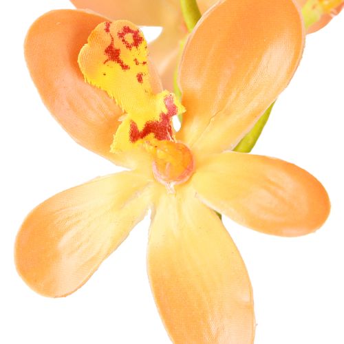 Artikel Kunstig orkidégren 8 Blomster Orange L38cm 2stk