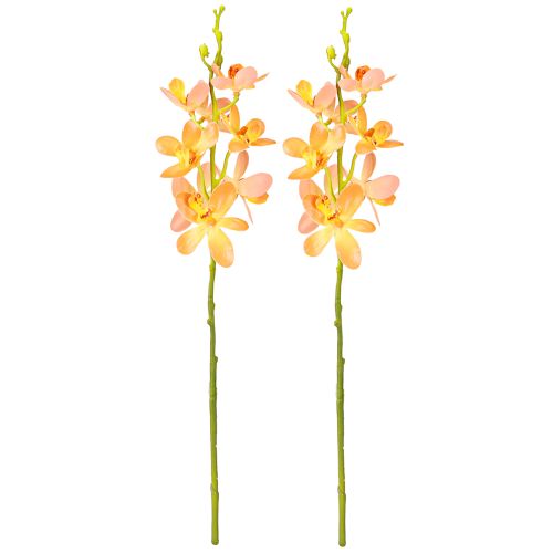 Artikel Kunstig orkidégren 8 Blomster Orange L38cm 2stk