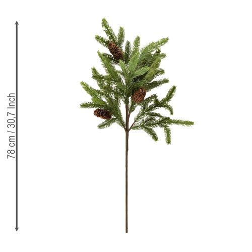 Artikel Kunstig grangren med rigtige kogler julegren 78 cm