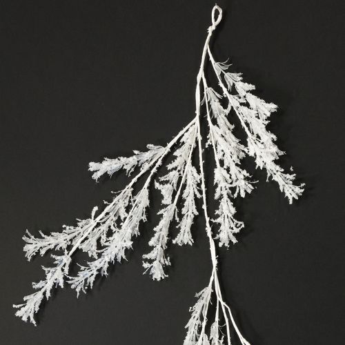 Kunstig vintergrendekoration frost vinterdekoration hvid 124 cm