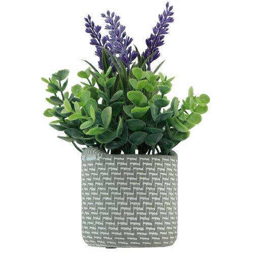 Artikel Kunstig lavendel i potte keramik lilla grøn H22cm