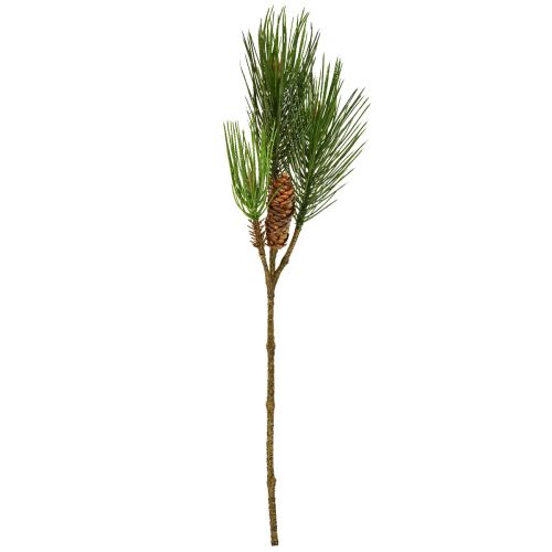 Floristik24 Kunstig Fyrregren med Kogler 3 grene Grøn Brun 60cm