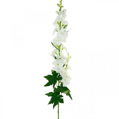 Floristik24 Kunstig delphinium hvid delphinium kunstig blomst silke blomster 98cm