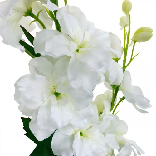 Floristik24 Kunstig delphinium hvid delphinium kunstig blomst silke blomster 98cm