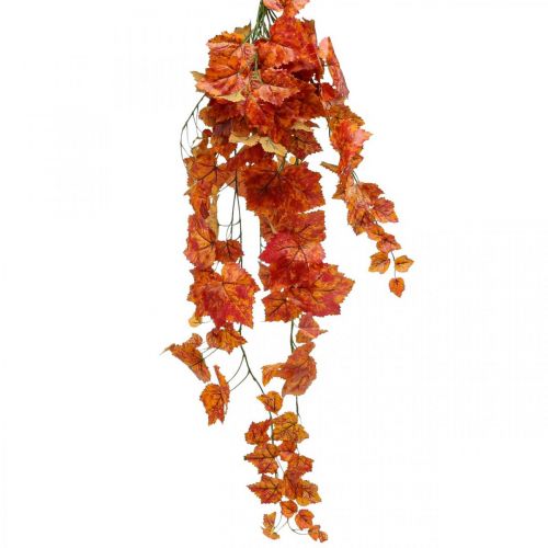 Kunstige vinblade rød orange hængende grene L95cm