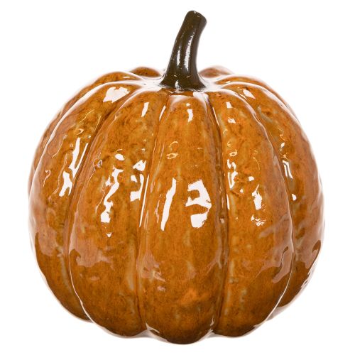 Keramisk græskar Halloween LED-dekoration 15 cm | Floristik24.dk