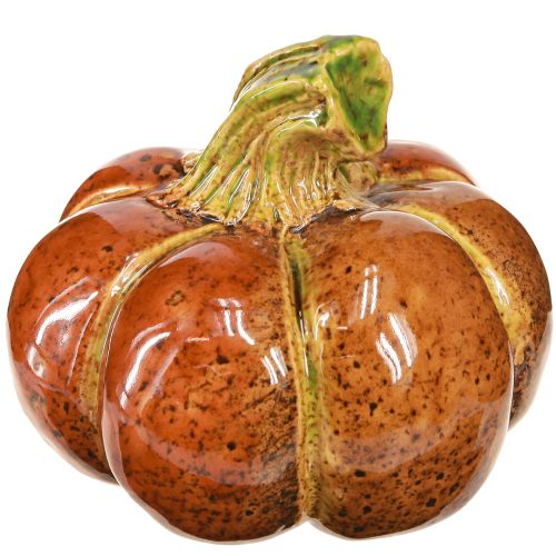 Artikel Græskar keramik efterårsdekoration brun orange 10/13cm 2 stk
