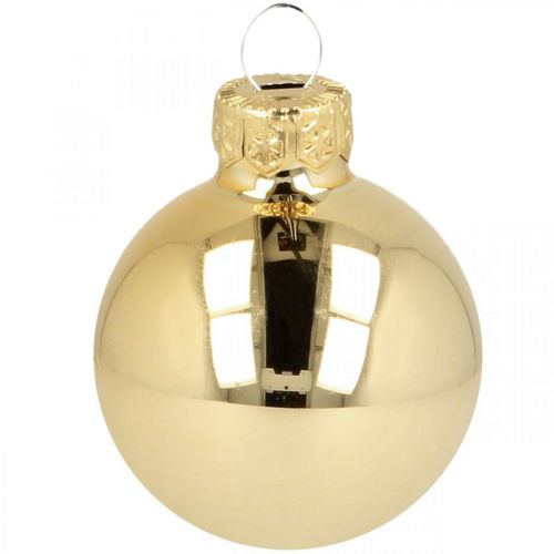 Julekugler glas guld glaskugle mat/blank Ø4cm 60 stk