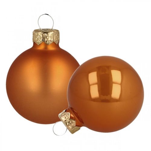 Julekugler glas orange kugler mat/blank Ø4cm 60 stk