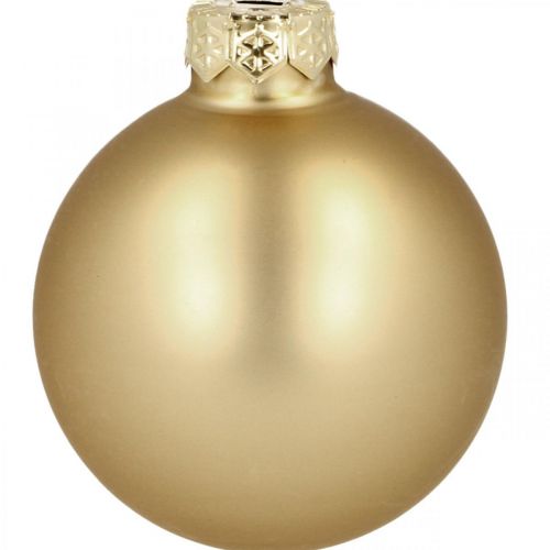 Floristik24 Julekugler glas gylden mat skinnende Ø5,5cm 26stk