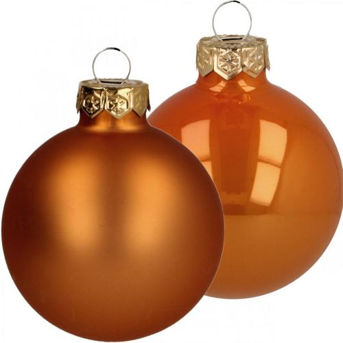 Floristik24 Julekugler glas orange mat blank Ø5,5cm 26p